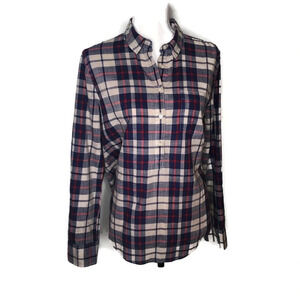 J. Crew blouse size medium.  Checkered long sleeve